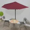 Image de vidaXL Parasol de balcon mât en aluminium Bordeaux 300x155x223 cm Demi