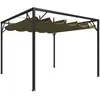 Image de vidaXL Chapiteau de jardin avec auvent 3x3 m - Taupe