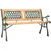 Image de vidaXL Banc de jardin 122 cm fonte et bois de sapin
