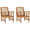 Image de vidaXL Chaises de jardin 2 pcs Bois d'acacia