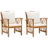Image de vidaXL Chaises de jardin avec coussins