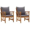 Image de vidaXL Chaises de jardin, lot de 2