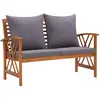Image de vidaXL Banc jardin avec coussins - Acacia