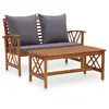 Image de VidaXL Salon de jardin 2 pcs - Bois d'acacia solide