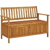Image de vidaXL Banc de rangement 120 cm - Bois d'acacia