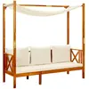 Image de vidaXL Banc avec auvent - Acacia massif