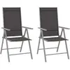 Image de vidaXL Chaises pliables de jardin lot de 2 - Textilène