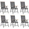 Image de vidaXL Chaises pliantes de jardin - Textilène noir lot de 6