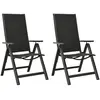Image de vidaXL Chaises pliables de jardin - Lot de 2