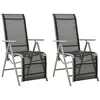 Image de vidaXL Chaises de jardin lot de 2 - Aluminium