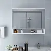 Image de vidaXL Armoire miroir LED - Blanc 80 cm