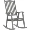 Image de vidaXL Chaise à bascule bois acacia - Finition grise lavée