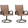 Image de vidaXL Chaises pivotantes de jardin