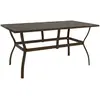Image de vidaXL Table de jardin en acier marron