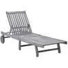 Image de vidaXL Chaise en Acacia Grise Délavée