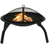 Image de VidaXL Foyer et Barbecue 2 en 1