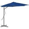 Image de vidaXL Parasol de jardin mât acier 300x230 cm Bleu