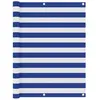 Image de vidaXL Écran de balcon 5m - Blanc/Bleu
