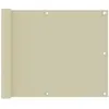 Image de vidaXL Écran de balcon Crème 75x300 cm Tissu Oxford