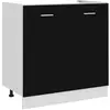 Image de vidaXL Armoire de Plancher d'Évier - Noir