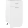 Image de vidaXL Armoire de plancher à tiroir - Blanc