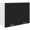 Image de vidaXL Armoire suspendue Noir 80 cm