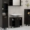 Image de vidaXL Armoire Salle de Bain Noir Ingénierie