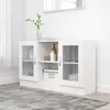 Image de vidaXL Armoire à vitrine - Blanc