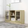 Image de vidaXL Armoire à vitrine - Chêne sonoma