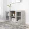 Image de vidaXL Armoire à vitrine - Gris béton