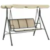 Image de vidaXL Balancelle avec baldaquin Anthracite