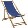 Image de vidaXL Chaise de terrasse - Bleu Marine