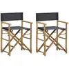 Image de vidaXL Chaises pliables de jardin lot de 2 - Gris foncé