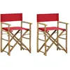 Image de vidaXL Chaises pliables - Rouge