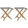 Image de vidaXL Chaises pliables - Lot de 2 - Gris foncé