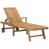 Image de vidaXL Chaise longue Teck
