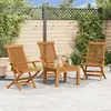 Image de vidaXL Chaises de jardin lot de 3 - Bois de teck massif