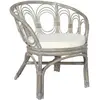 Image de VidaXL Chaise Rotin Gris Coussin Lin