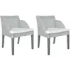 Image de vidaXL Chaises en rotin - Gris