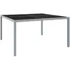 Image de vidaXL Table de jardin 130x130x72 cm - Gris