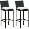 Image de vidaXL Tabourets de bar de jardin - Lot de 2 - Noir