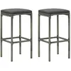 Image de vidaXL Tabourets de bar Gris (Lot de 2)