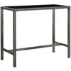 Image de vidaXL Table bar de jardin 130x60x110 cm - Résine tressée et Verre