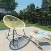 Image de vidaXL Chaise Acapulco - Résine tressée beige