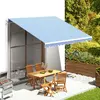 Image de vidaXL Tissu de remplacement pour auvent - Bleu et blanc