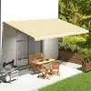 Image de vidaXL Tissu de remplacement pour auvent - Jaune et blanc 6x3,5 m