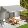 Image de vidaXL Tissu de remplacement pour auvent Anthracite et blanc 6x3 m