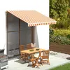 Image de vidaXL Tissu de remplacement pour auvent 3x2,5 m Jaune/Orange