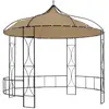 Image de vidaXL Belvédère 300x290 cm Taupe Rond