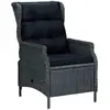 Image de vidaXL Chaise inclinable de jardin - Gris foncé